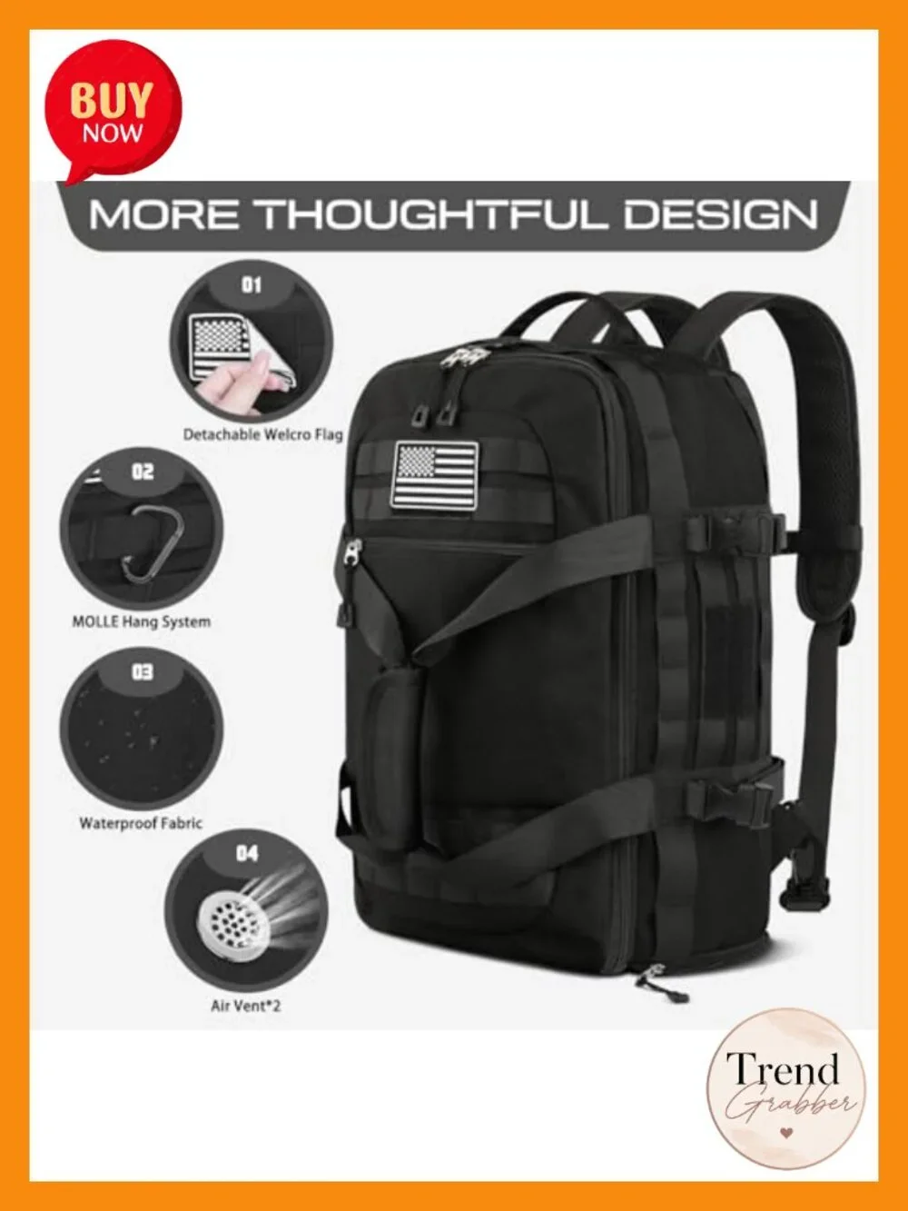 Tactical Duffle Bag Carry On 22x14x9 Airline Approved Gym Travel Weekender
